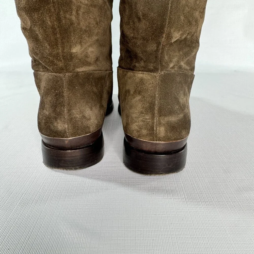 Vince Carleigh Suede Knee-High Riding Boots, Dark Brown